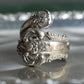 "Camusso" Sterling silver floral engraved spoon ring