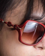 "GUCCI" Gold parts design square frame sunglasses