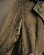 “GIORGIO ARMANI” 90’s-00’s Suede-effect multi-pocket tailored field jacket