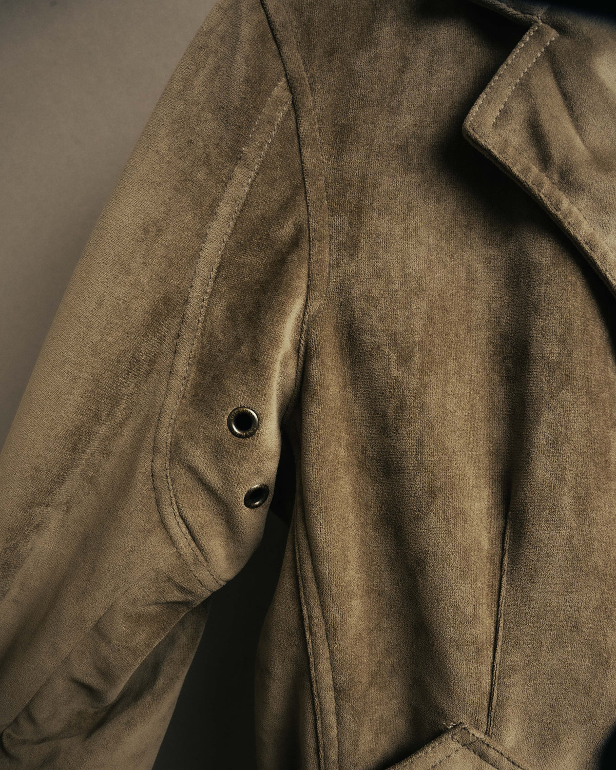 “GIORGIO ARMANI” 90’s-00’s Suede-effect multi-pocket tailored field jacket