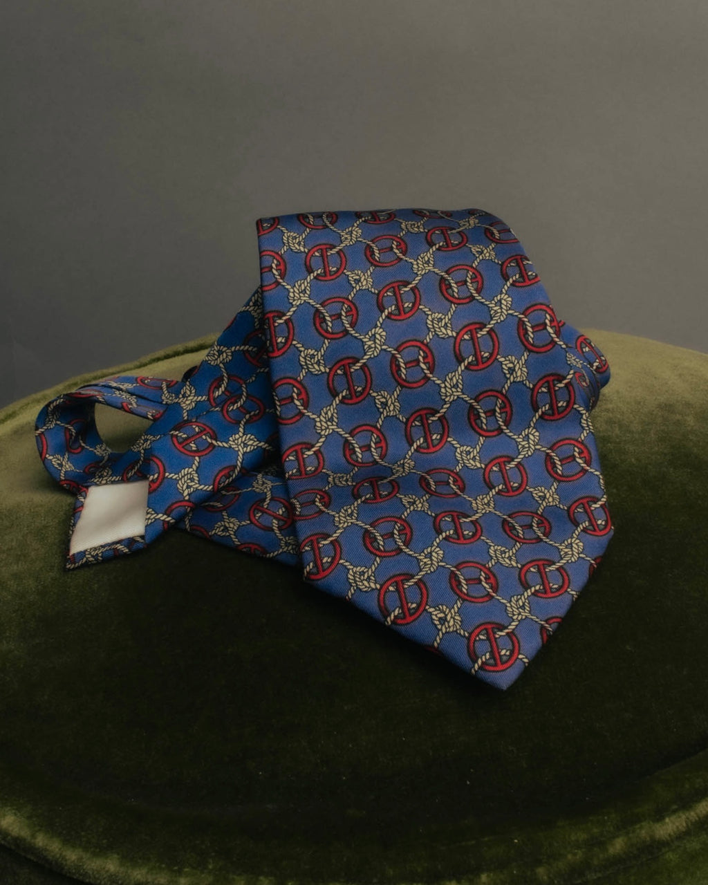 “HERMÈS” 90’s Rope and H motif silk tie