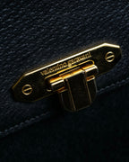 "Valentino Garavani" Gold metal parts design grain leather bag