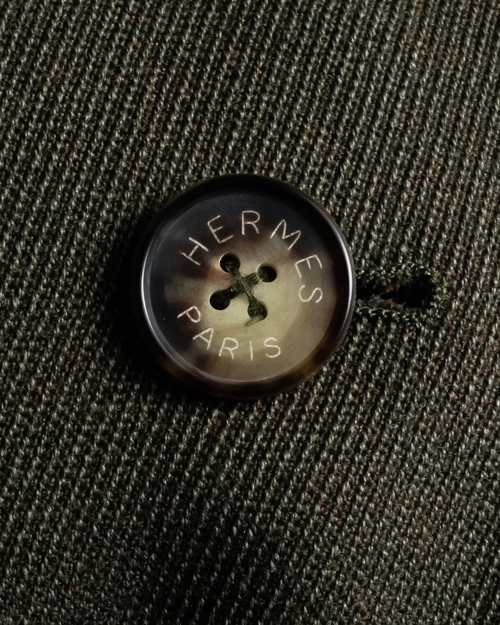 -SPECIAL- "HERMES" 90's Military-inspired zip design tailored jacket