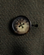 -SPECIAL- "HERMES" 90's Military-inspired zip design tailored jacket