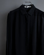 "Christian Dior PRETA PORTER" Compact gathered design crepe fabric blouse