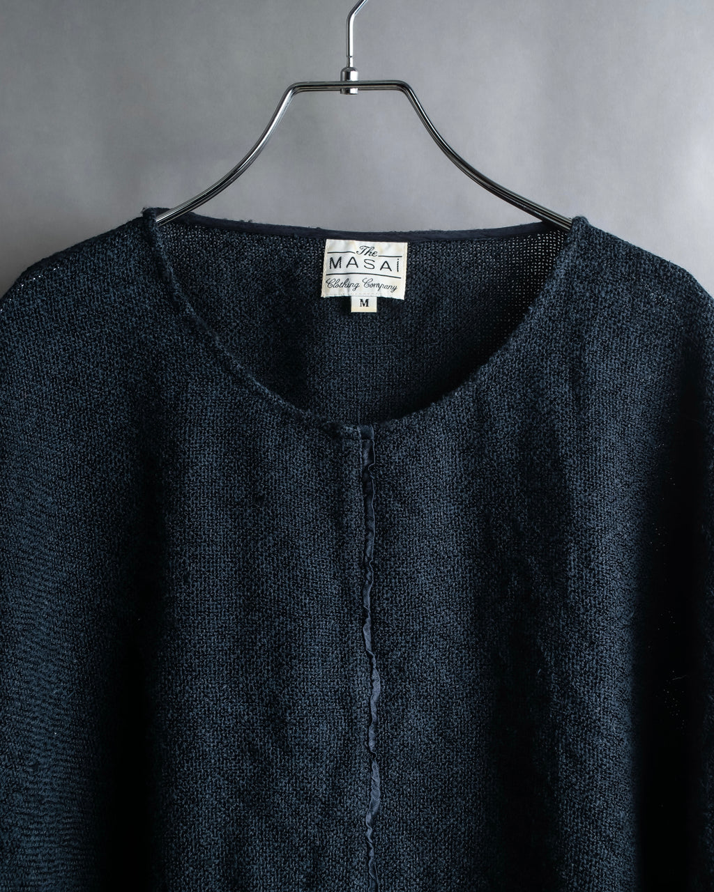 Vintage velour-trimmed box silhouette knit