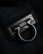 "Salvatore Ferragamo" Gancini motif draping leather bag