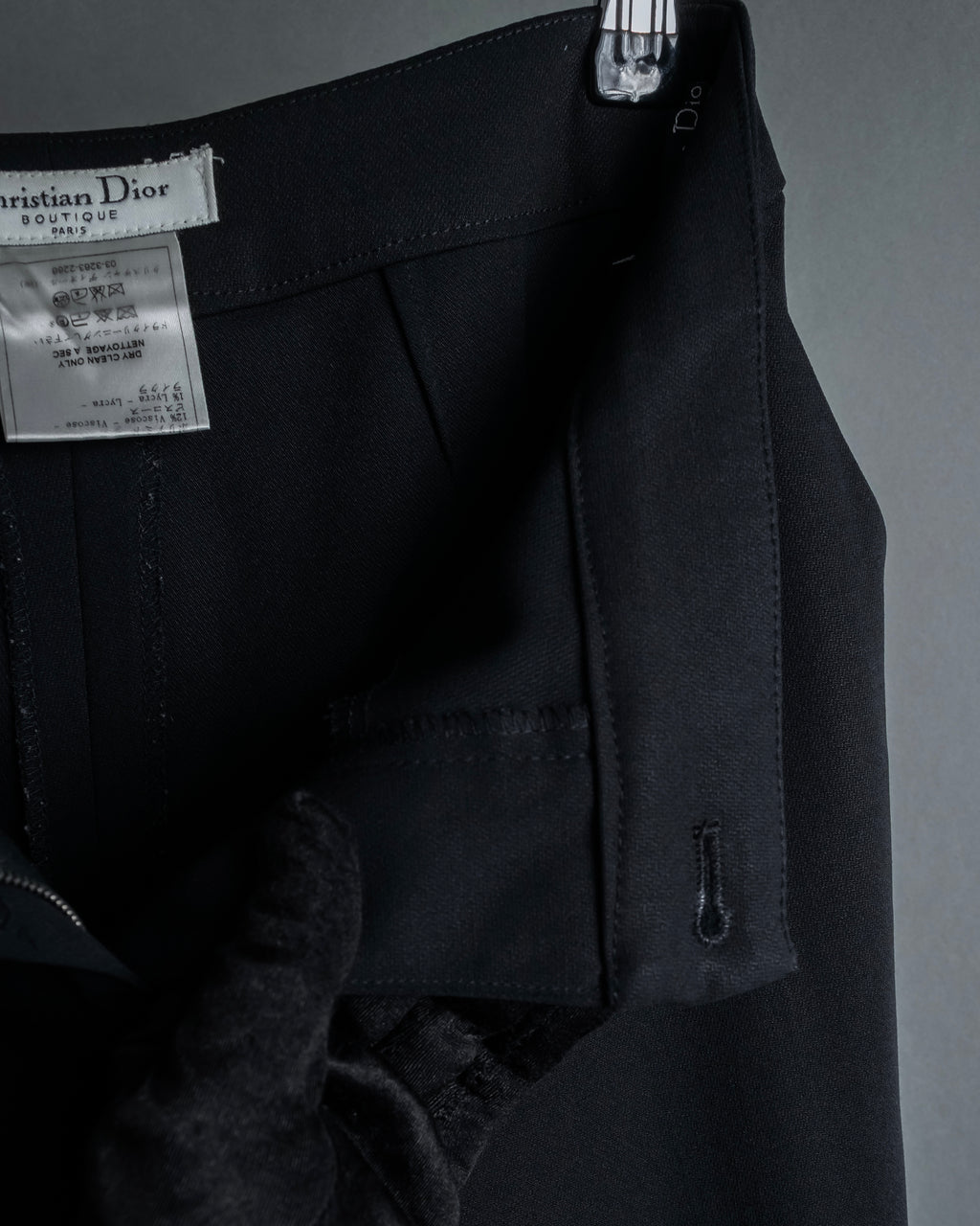 "Christian Dior Boutique Paris" Beautiful waistline wide silhouette Slacks