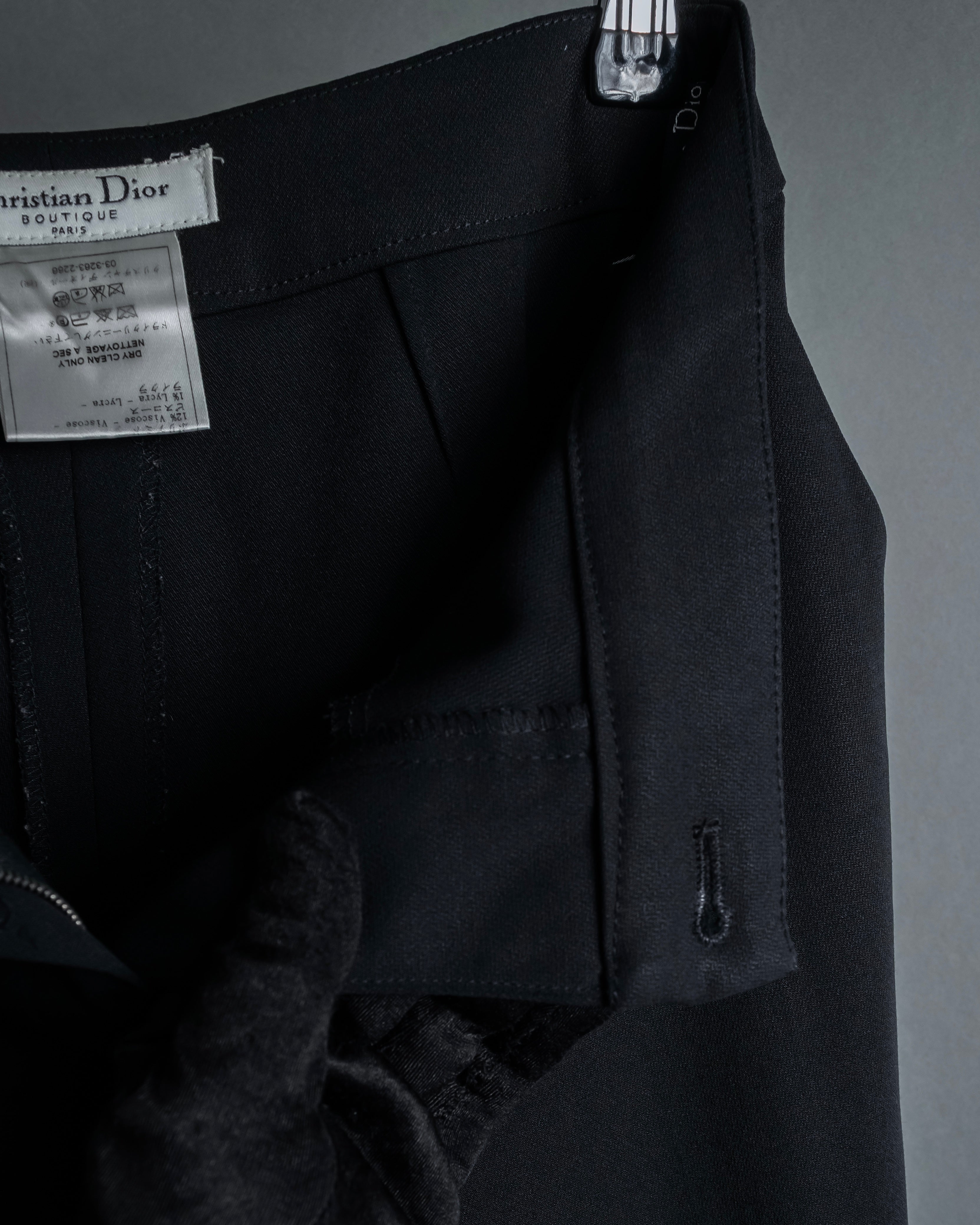 "Christian Dior Boutique Paris" Beautiful waistline wide silhouette Slacks