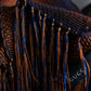 "GUCCI" Ombre stripe pattern fringe design silk long stole