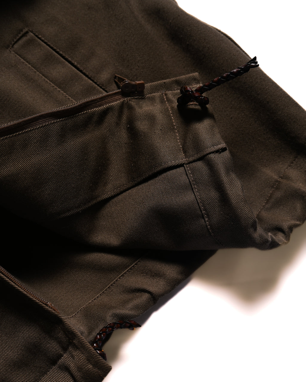 VINTAGE/ Short Length Cotton Jacket Brown