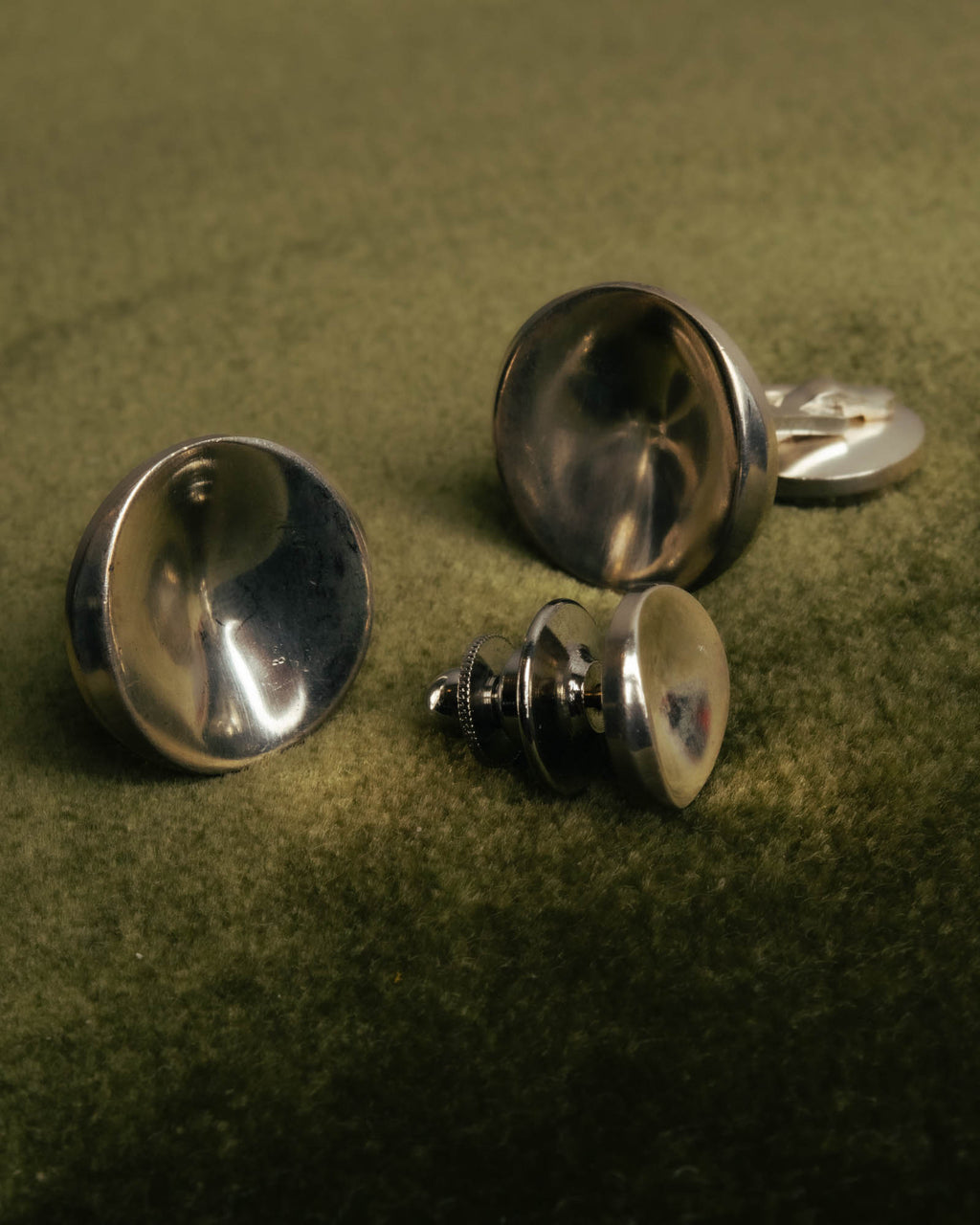 “Georg Jensen” 70’s Sterling silver round cufflinks
