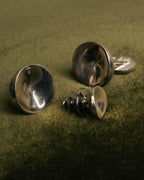 “Georg Jensen” 70’s Sterling silver round cufflinks