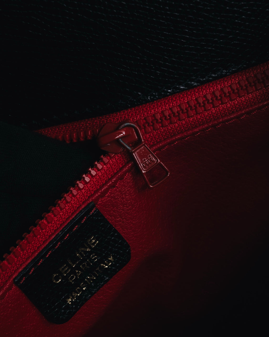 "CELINE" 90’s structured turnlock top handle bag