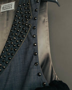 -SPECIAL- “Maison Martin Margiela” 07SS Studded wool leather tailored vest
