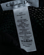 "Christian Dior" Raffia ribbon design paper fiber hat