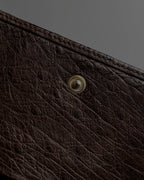 "LOEWE" Ostrich leather bi-fold wallet