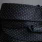 "JEAN PAUL GAULTIER" 100% silk white＆orange dot pattern neck tie