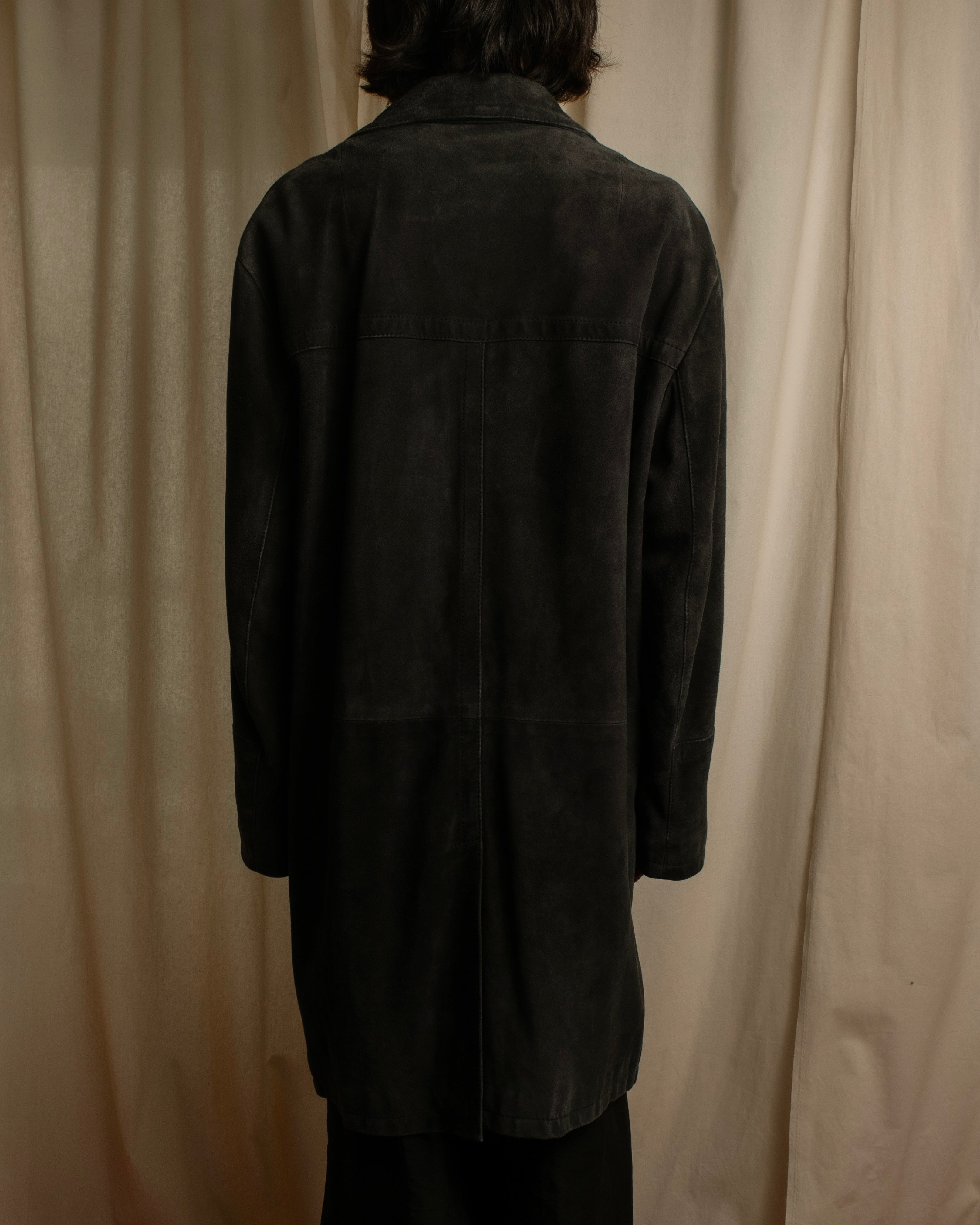 -SPECIAL- "GUCCI" 1998's-01's Tom Ford period beautiful faded suede long coat