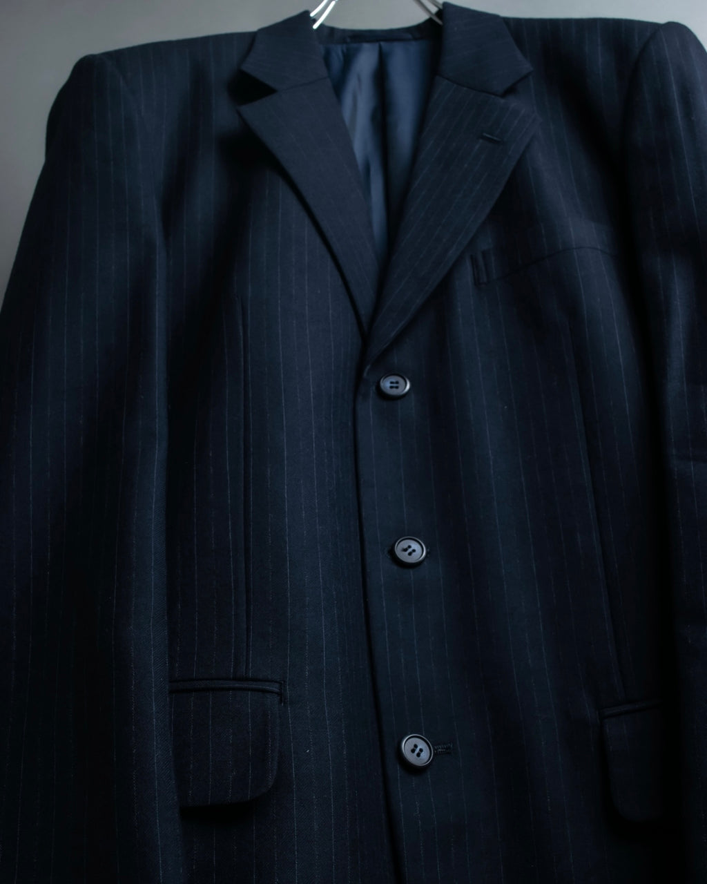 “BALENCIAGA” pinstripe beautiful shape tailored jacket