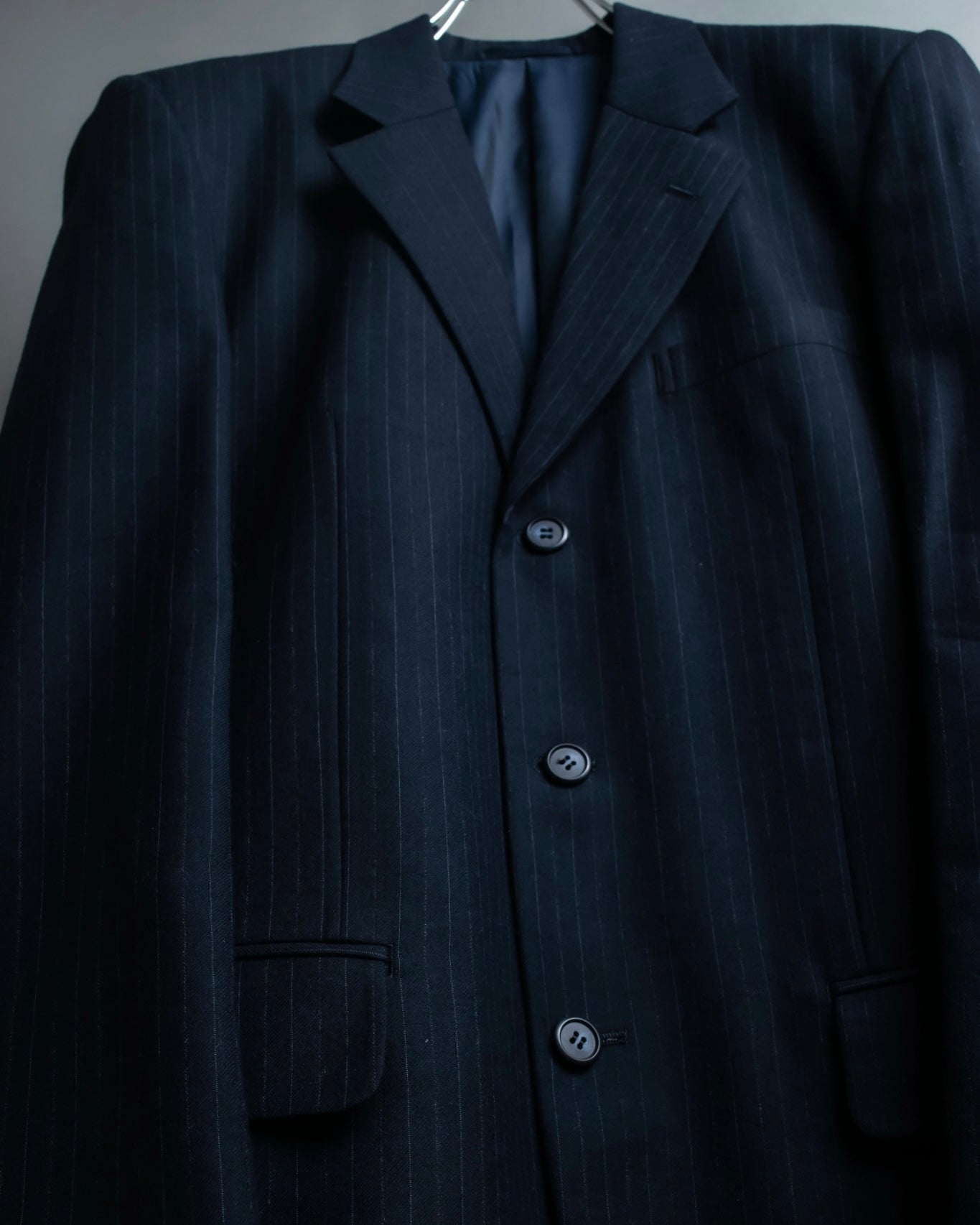 “BALENCIAGA” pinstripe beautiful shape tailored jacket