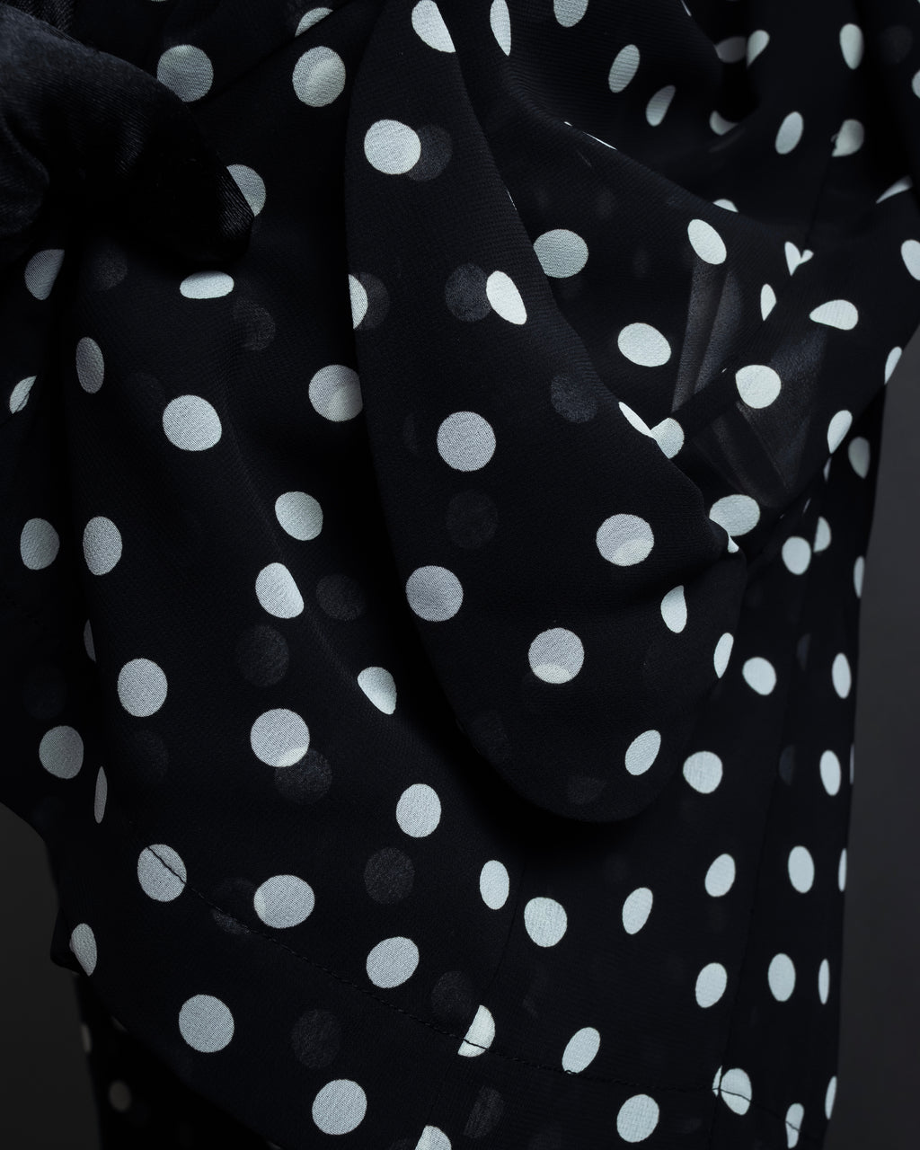 "robe de chambre COMME des GARCONS" 2002SS White dot pattern open collar shirt