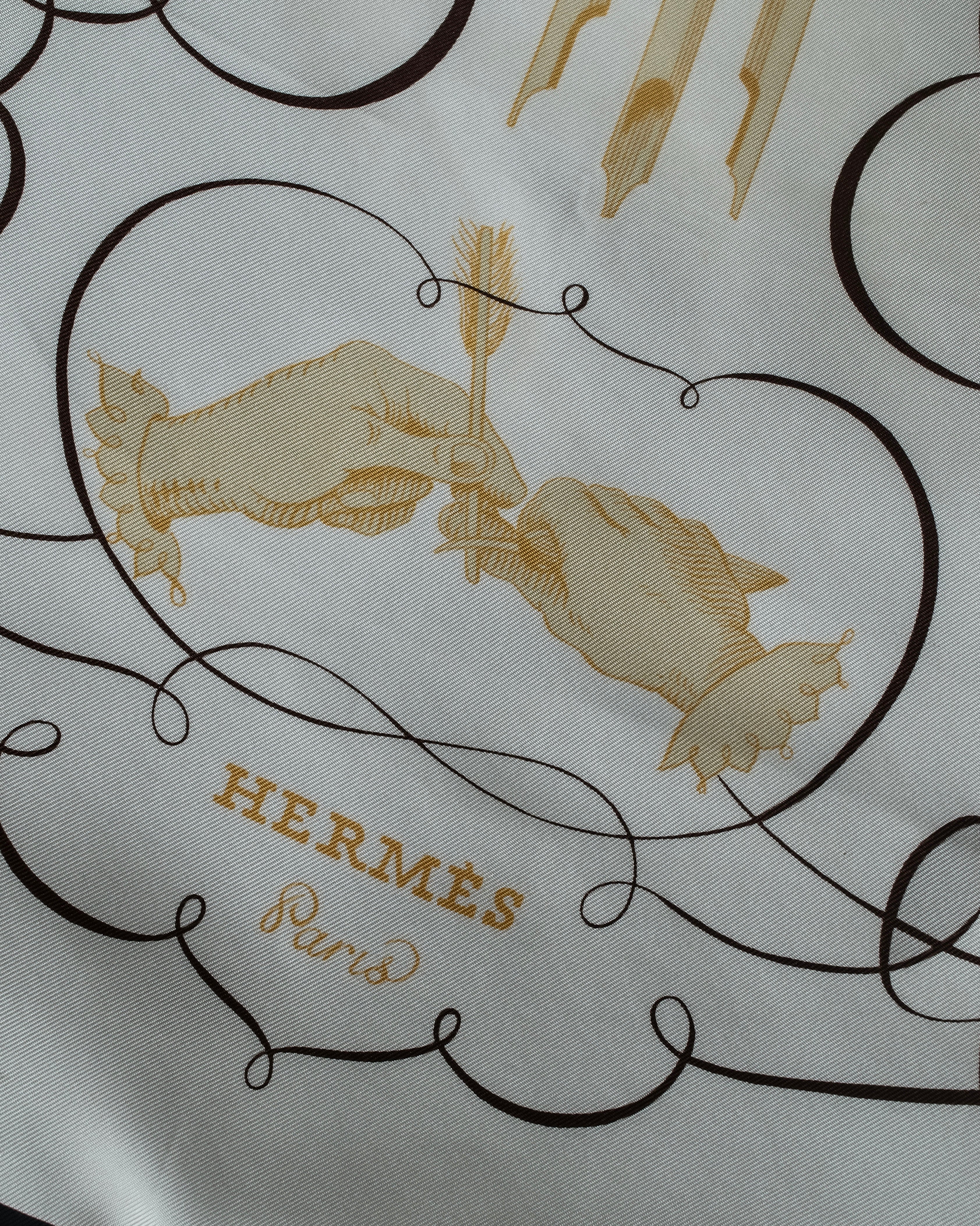"HERMES" LART DECRIRE Carré  90 silk scarf