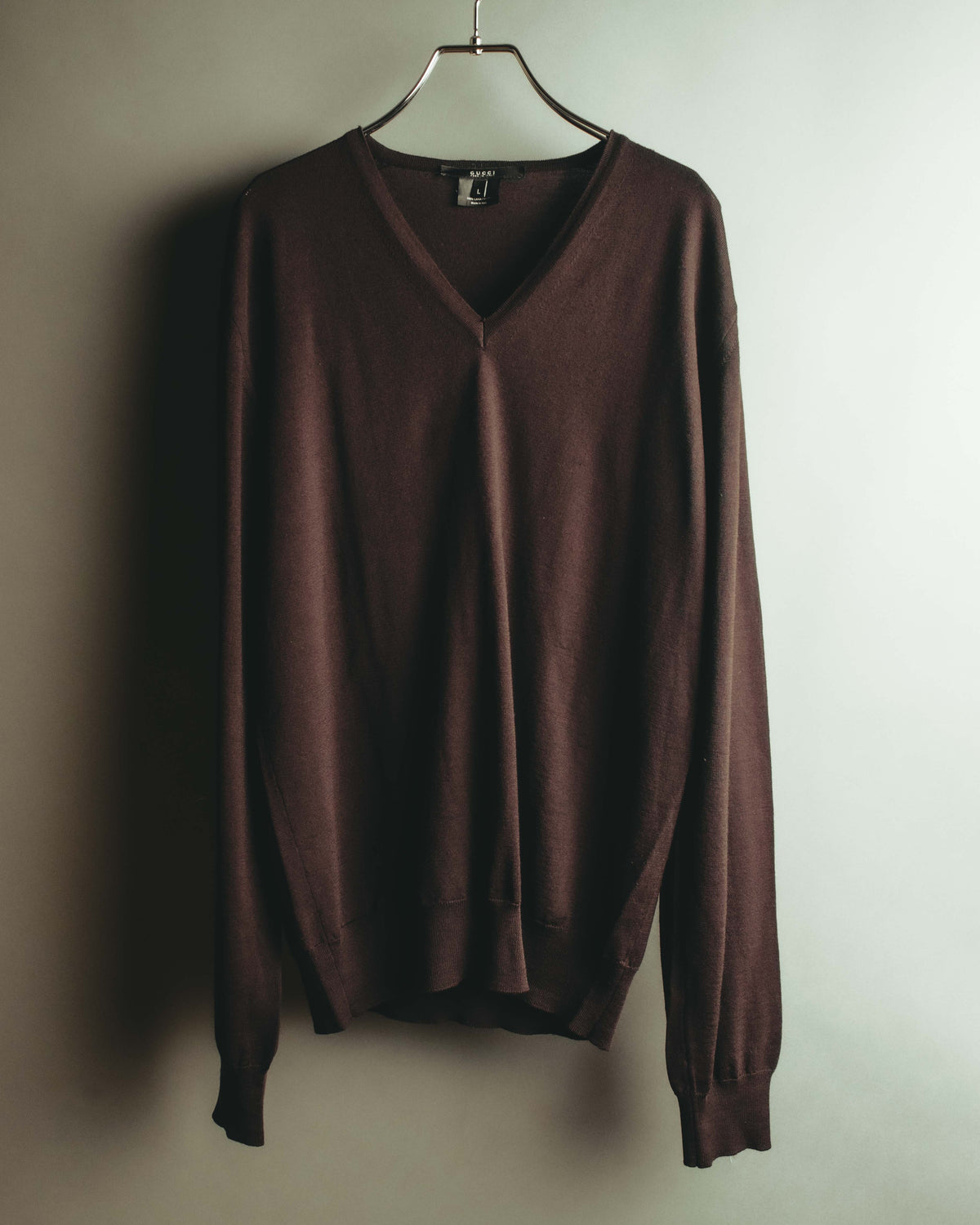 "GUCCI" 90's-00's Minimal V-neck wool sweater