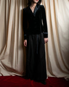 "ARMANI COLLEZIONI" Satin switched design velvet jacket