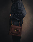 –SPECIAL– “Salvatore Ferragamo” 90’s Gancini lock top handle bag