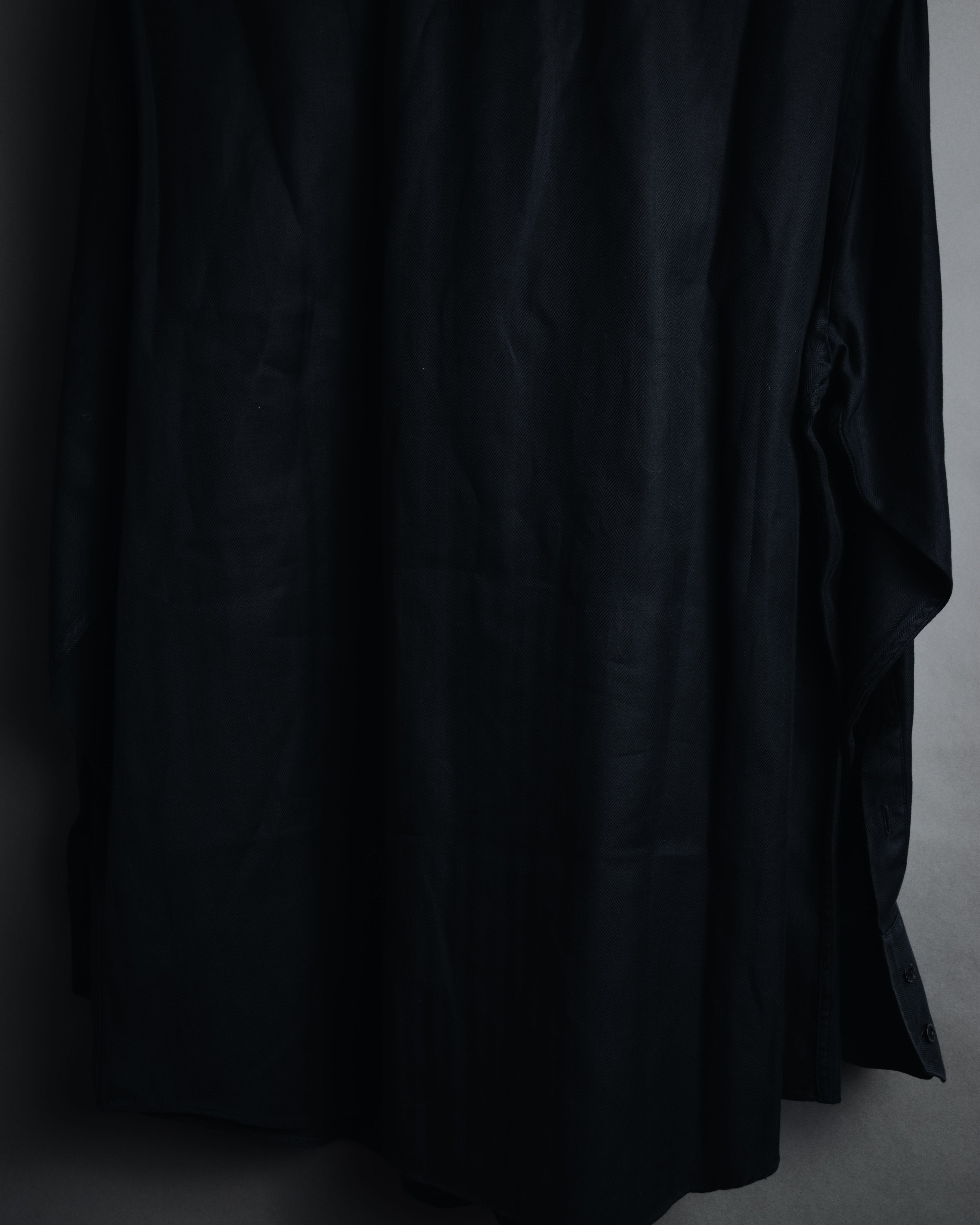 "GUCCI" 2008-2010 Herringbone wide collar dress shirt