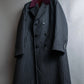 "GUCCI" Velour upper collar design thick stripe pattern chester coat