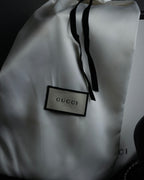 "GUCCI" Michele design ribbon crystal buckle pumps