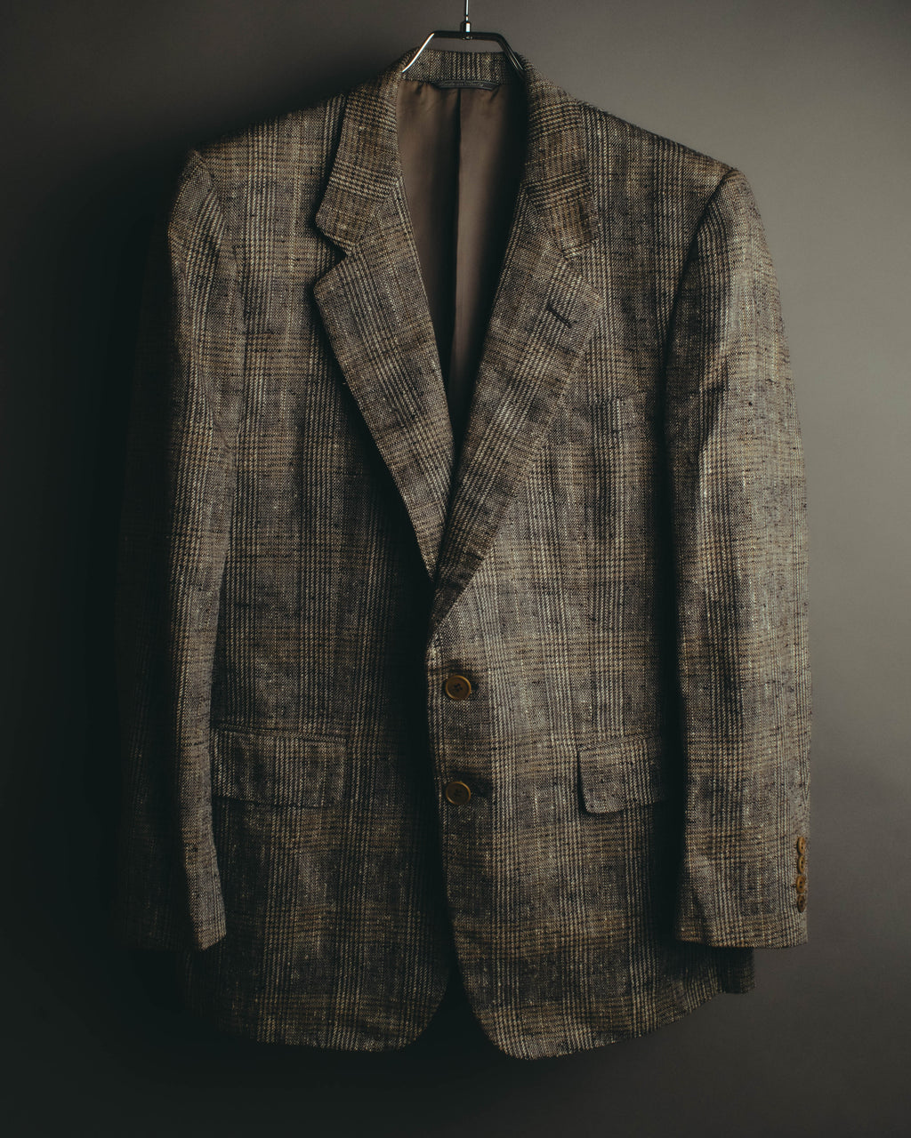 "Ermenegildo Zegna" 80's-90's Textured silk single-breasted blazer