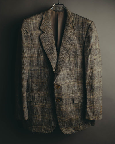 "Ermenegildo Zegna" 80's-90's Textured silk single-breasted blazer