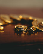 -SPECIAL- “Yves Saint Laurent” 80’s-90’s Hammered gold coin link bracelet