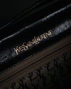 “Yves Saint Laurent” 80’s-90’s Cassandre embossed shoulder bag