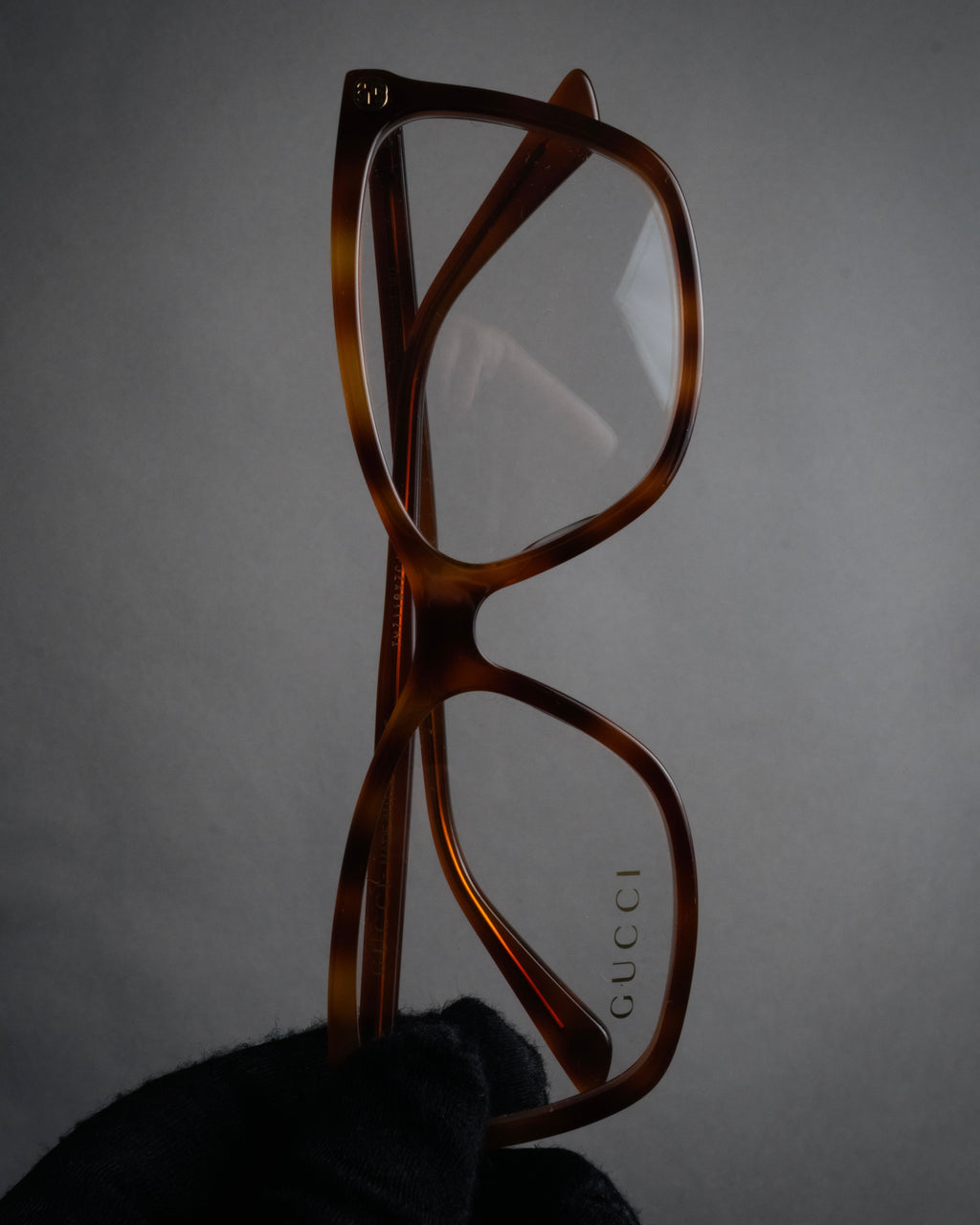 “GUCCI” 2017-2022 Bee motif havana eyeglasses