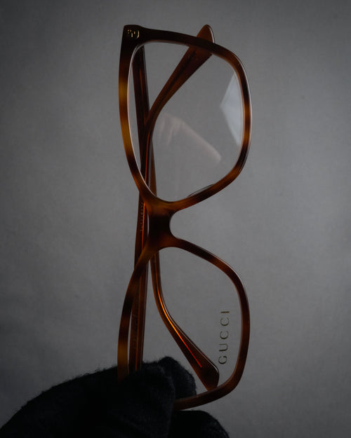 “GUCCI” 2017-2022 Bee motif havana eyeglasses