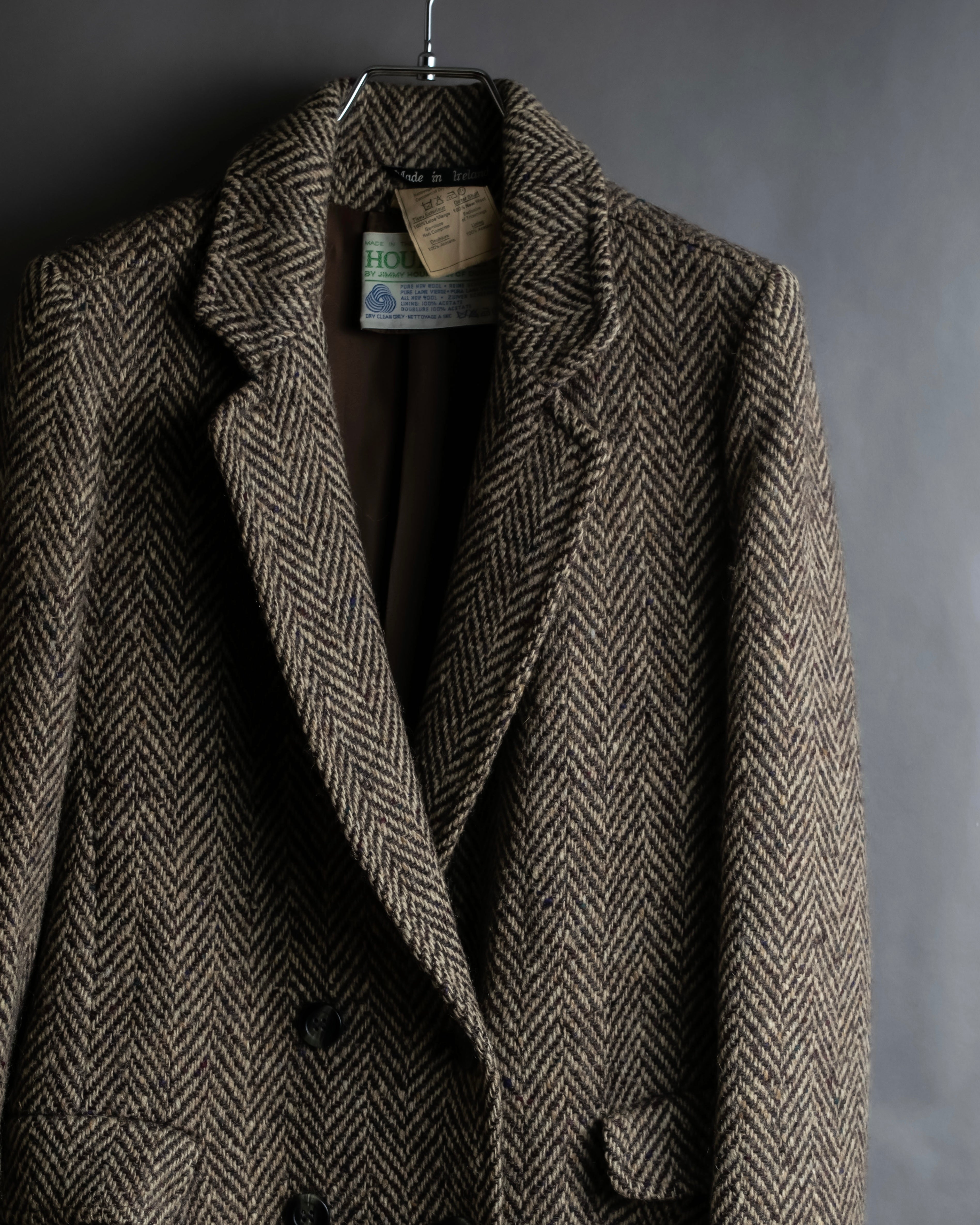 Vintage irish tweed long coat