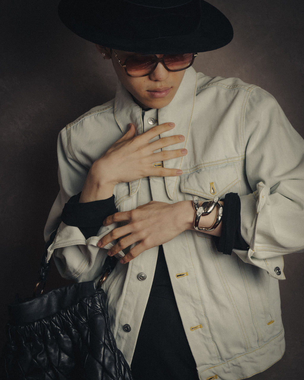 -SPECIAL- “BALENCIAGA” 2017-2018 swing denim jacket