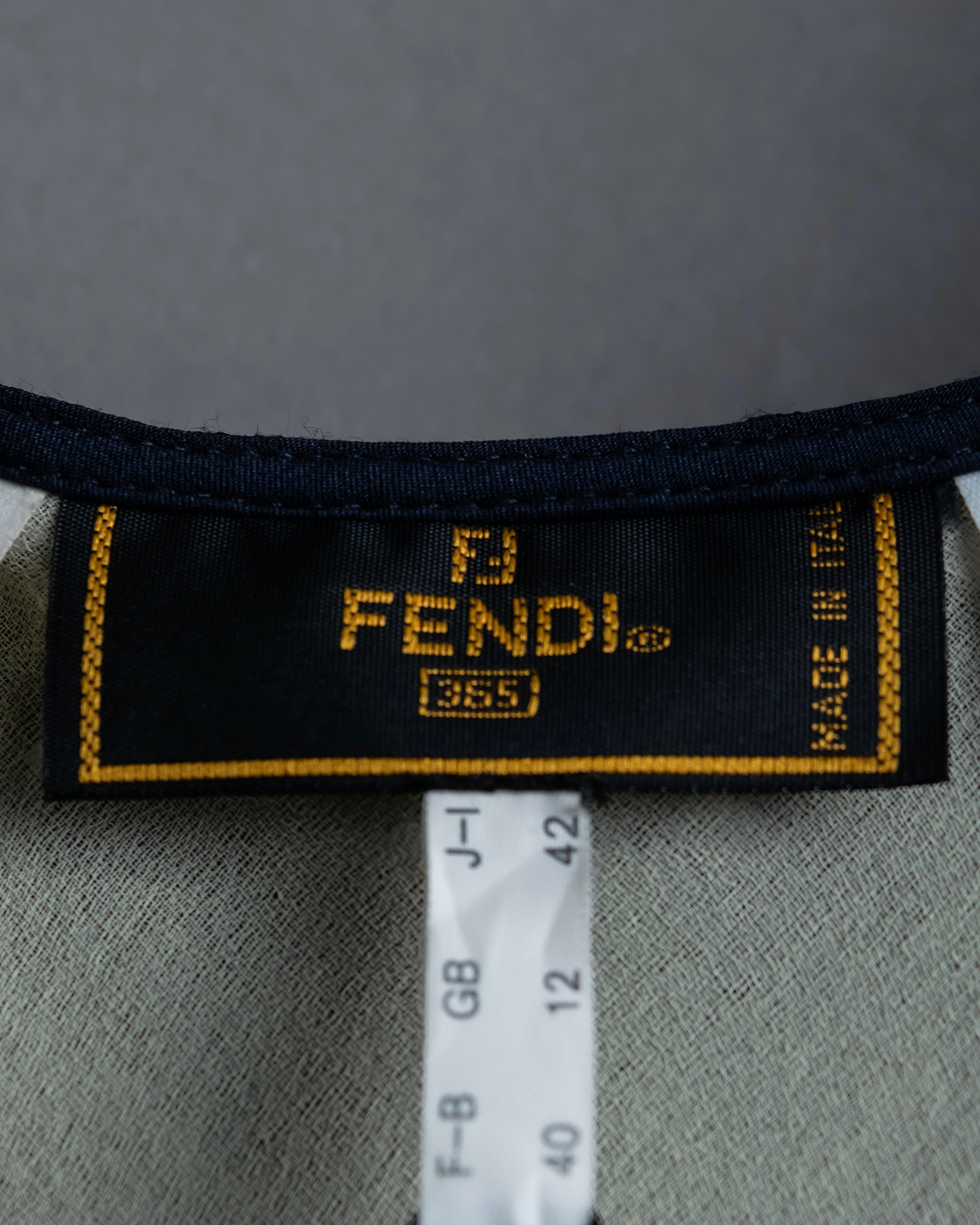 "FENDI" Embroidered check maxi onepiece