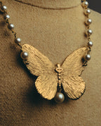 -SPECIAL- “Dior” 2023-24’s Sculpted butterfly pearl long necklace