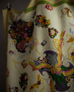 "GUCCI" Baroque painting pattern silk scarf