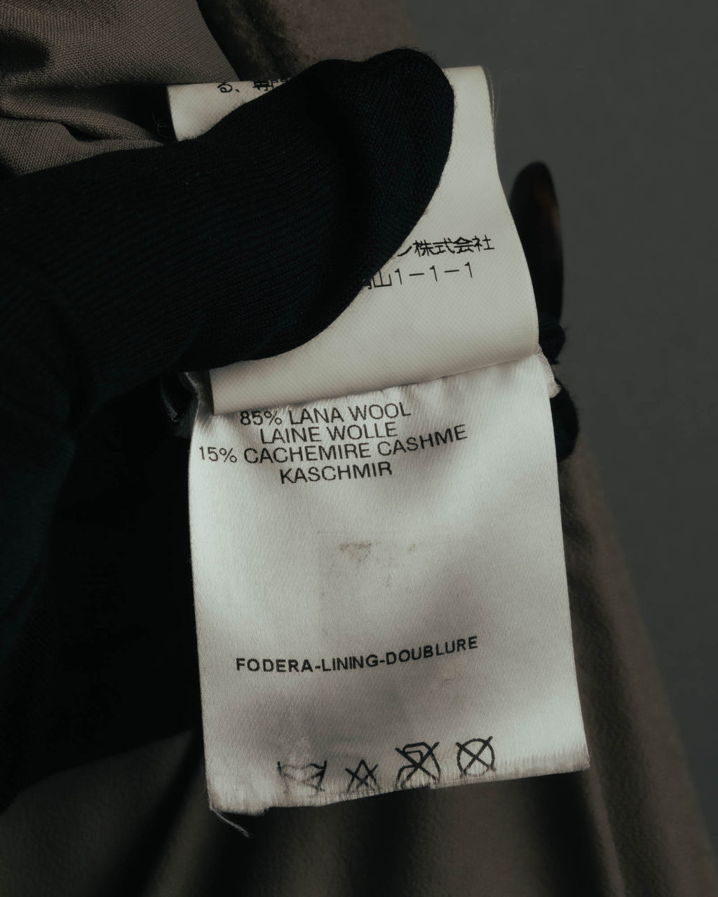 -SPECIAL- "FENDI" 90's-00's Cashmere blend long coat with leather contrast