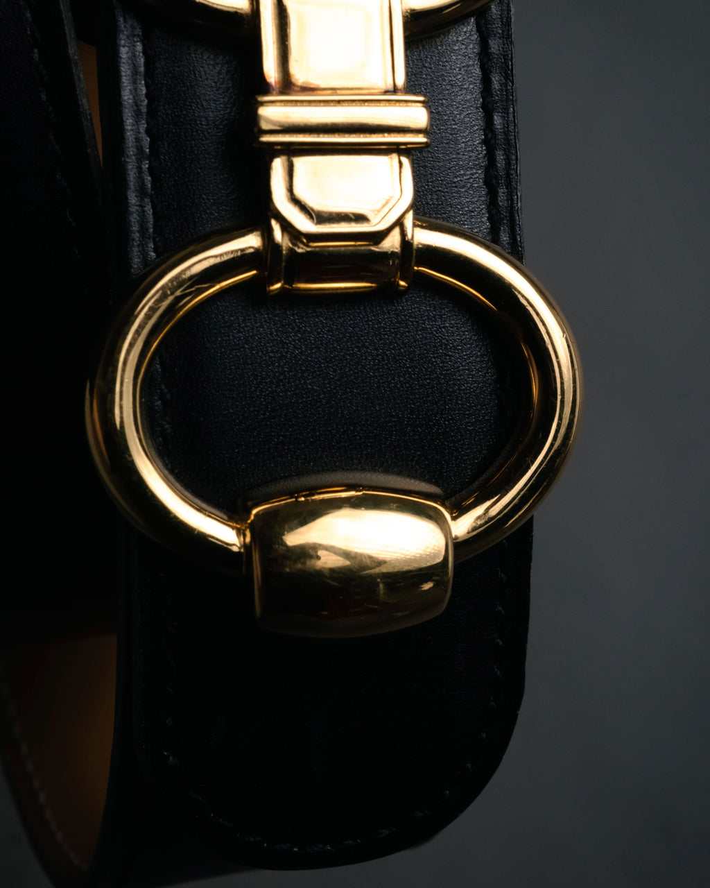 “HERMÈS” 90’s Horsebit leather belt