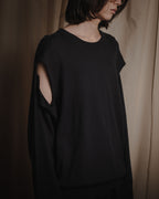"Maison Margiela" Deconstructed arm-slit crewneck knit pullover