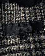 “Harris Tweed” Hooded plaid duffle coat