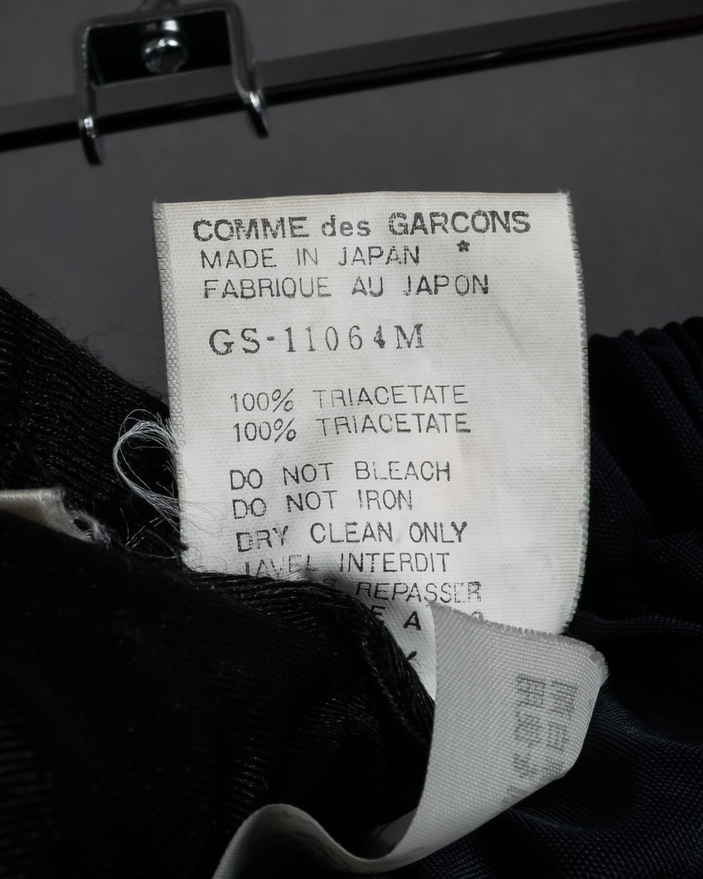 "COMME des GARÇONS" 90SS triacetate smocked asymmetric skirt