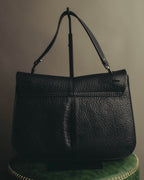 "GIANNI CHIARINI" 00's-10's Pebbled leather flap shoulder bag
